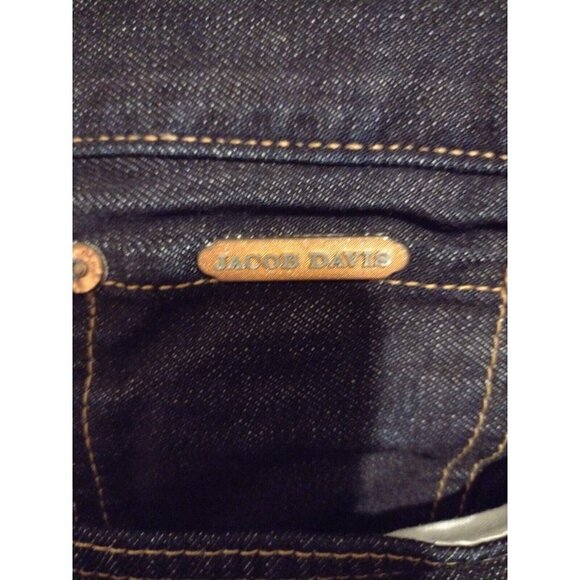 Jacob Davis Evan Slim Straight Leg Blue Denim Jeans True Size Is 42x35 Cotton - Picture 10 of 13